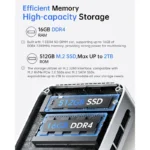ACEMAGIC - V1 Intel N150 16GB RAM 512GB SSD Mini PC - Silver - Image 6