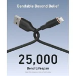 Anker - USB-A to Lighting Cable 3ft - Black - Image 3
