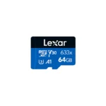 Lexar - Micro SD Card 64GB - Black Blue