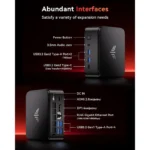 NiPoGi - E3B Mini PC Ryzen 5 7430U 16GB RAM 512GB - Black - Image 6