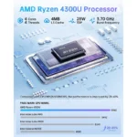 NipoGi - P2 Mini PC Ryzen 3 4300U 16GB 512GB - Silver - Image 5