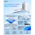 NipoGi - P2 Mini PC Ryzen 3 4300U 16GB 512GB - Silver - Image 7