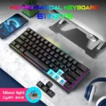 GigaMax - GM-800 60% Gaming Keyboard - Blue  Switches - Arabic & English - Image 3